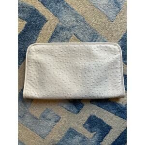Pierre Cardin vintage white ostrich leather purse
￼